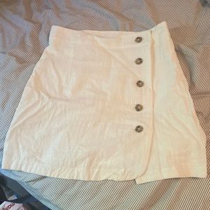 White linen skirt